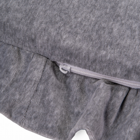 MeowBaby® Mata do Zabawy Ø100cm dla Dziecka Okrągła z Falbanką, Jasnoszara