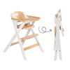 roba składane  krzesełko do karmienia biało/naturalne