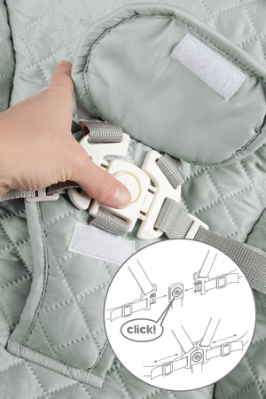 roba krzesełko z leżaczkiem 2w1 Born Up naturalne/mroźna zieleń