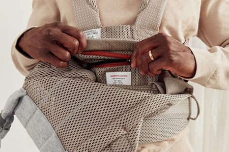 BABYBJORN - nosidełko Harmony 3D Mesh, Szary Beż