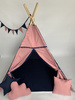 Namiot Tipi róż-granat do zabawy dla dziecka