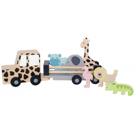 Drewniany samochód jeep safari Jabadabado