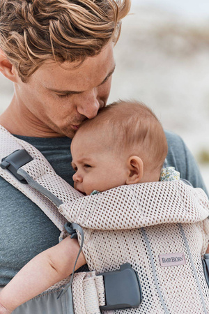 BABYBJORN ONE AIR 3D MESH - nosidełko, Perłowy Różowy