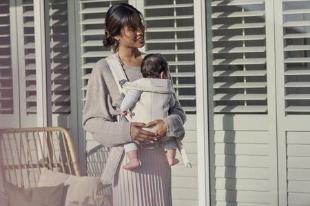 BABYBJORN MINI 3D Jersey – nosidełko, Jasny beż