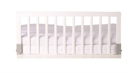 BabyDan - Drewniana barierka ochronna do łóżka, white