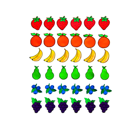 Chusta Edukacyjna AKSON 3m Zestaw małe koła + 36 owoców
