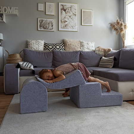 MeowBaby® 3 elementowy Piankowy Zestaw do Zabawy, Jasnoszary