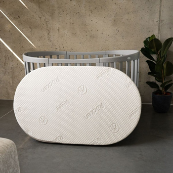 STABIL Owal Duży Materac z lateksem do łóżeczka owalnego