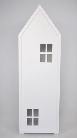 Regał z drzwiami i półkami do pokoju dziecięcego , biały,minimalistyczny