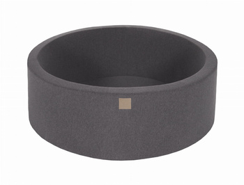 MeowBaby® Suchy Basen Okrągły bez Piłeczek - Ciemnoszary