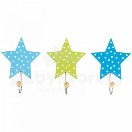 Wieszak niebiesko-zielone gwiazdki 3 szt