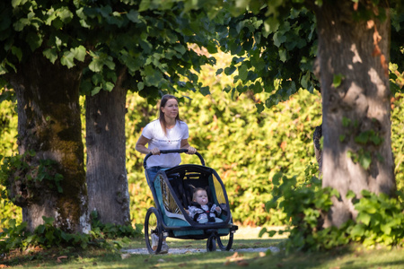 Hamax - Przyczepka rowerowa COCOON, podwójna - Green/black