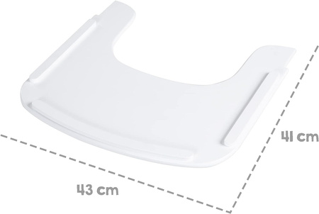 Roba tacka Sit up flex do krzesełka drewniana biała