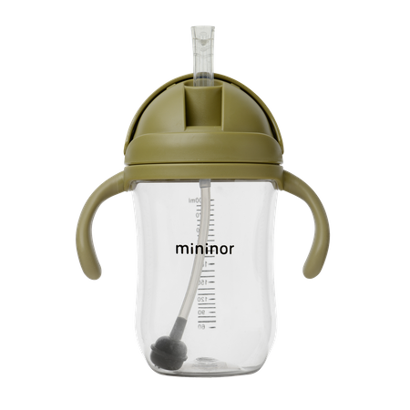 Mininor Butelkaze słomką 330 ml Moss Green