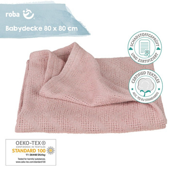 roba kocyk Lil Planet bawełna organiczna 80x80 różowy