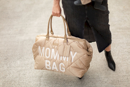 Childhome Torba Mommy Bag Pikowana Beżowa