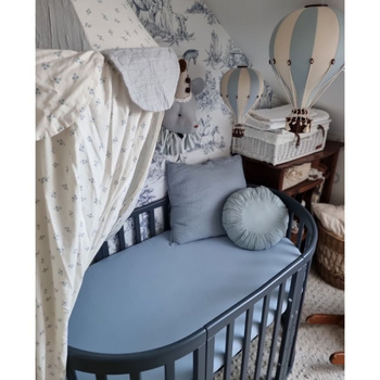 Prześcieradło z bawełny organicznej 123x73cm Niebieski