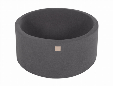 MeowBaby® Suchy Basen Okrągły bez Piłeczek - Ciemnoszary