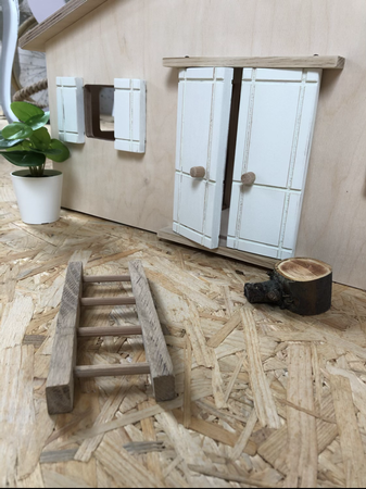 Drewniana stajnia dla koni, mini stajnia z boxami dla koni, stajnia z drewna