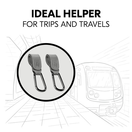 hauck haczyki do wózka Grey