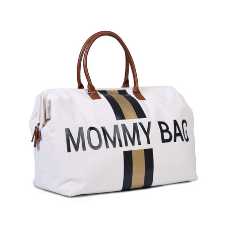 Childhome Torba Mommy Bag Paski Czarno-Złote
