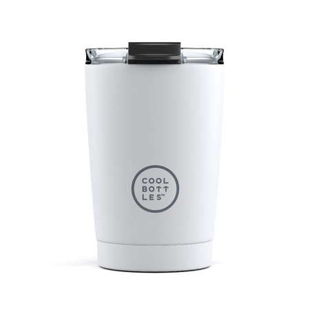 Cool Bottles Kubek termiczny 330 ml Mono White