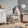 LEANDER - łóżeczko dziecięce LUNA™ 0-3 lata, białe/dębowe