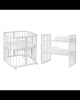Drewniane Łóżeczko 7w1 z materacem Białe