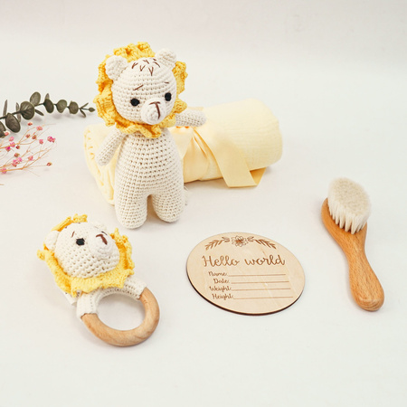Zestaw prezentowy dla noworodka Lew - Wyprawka - Baby Box - Baby Shower