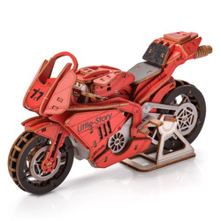 Little Story Drewniane Puzzle Model 3D - Motocykl Grand Prix