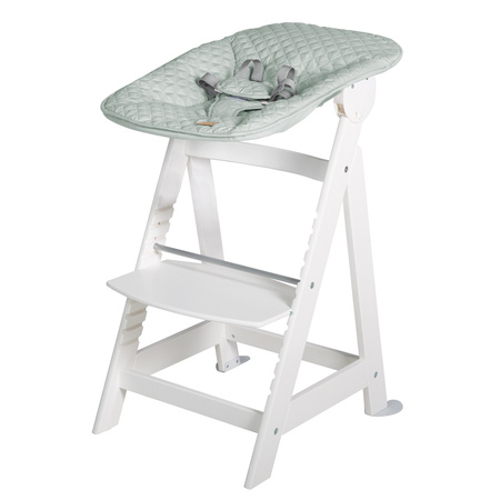 roba krzesełko z leżaczkiem 2w1 Born Up białe/mroźna zieleń