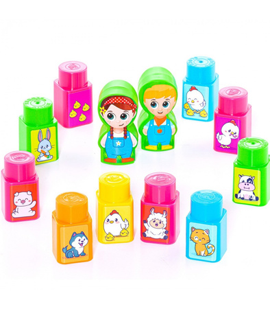 Molto klocki farma 30 elementów + naklejki samoprzylepne