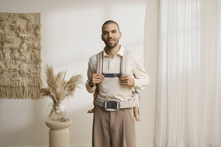 BABYBJORN - nosidełko Harmony, Woven Jasny Beż melanż