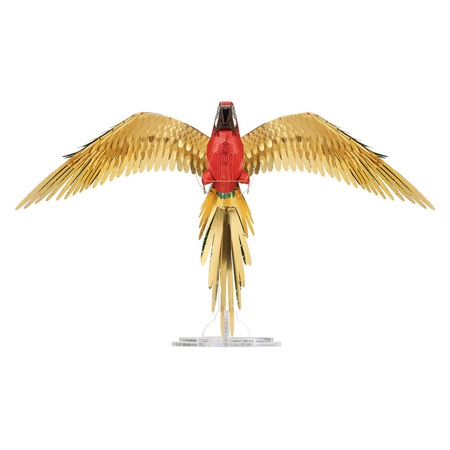 Piececool Puzzle Metalowe Model 3D - Szkarłatna Papuga