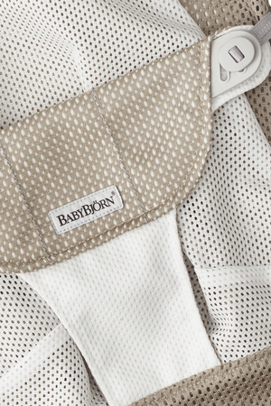 BABYBJORN - poszycie do leżaczka Balance Soft Szary Beż/Biały, Mesh