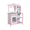 Drewniana kuchnia z akcesoriami dla dziecka, kolor różowy