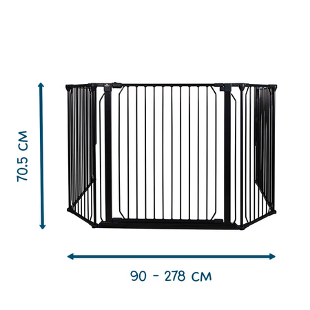Baby Dan - Bramka ochronna zewnętrzna Carl Wide XX, czarna