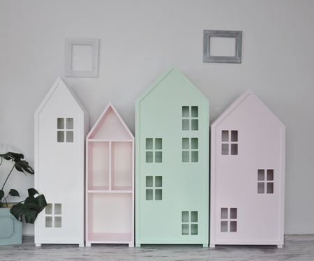 Meble dziecięce w ksztalcie domków z drewna Miasto