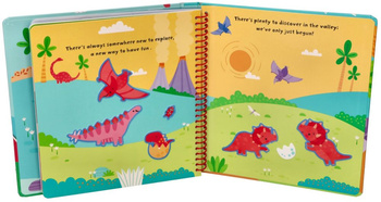 Naklejki silikonowe z książeczką dinozaury