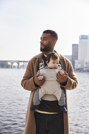 BABYBJORN - nosidełko Harmony, Woven Jasny Beż melanż