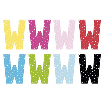 Litera W - dekoracja na ścianę