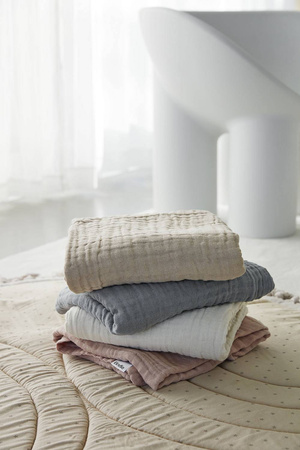 Elodie Details - Kocyk gnieciony - Deco Turquoise