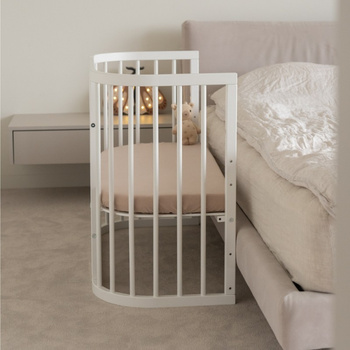 Łóżeczko 5w1 z kołyską białe