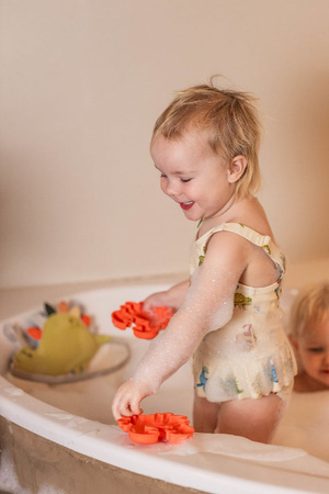 Filibabba Silikonowy zestaw wiaderko i zabawki do piasku Peach Mix