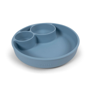 Filibabba Silikonowy talerzyk z przegródkami Powder Blue