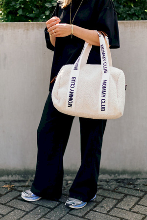 Childhome Torba do wózka Mommy Club Signature Teddy White