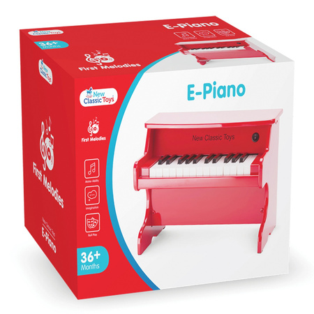 New Classic Toys E-Pianino czerwone – 25 klawiszy