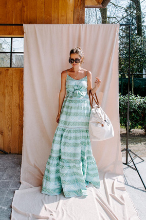 Childhome Torba Mommy Bag Paski Czarno-Złote