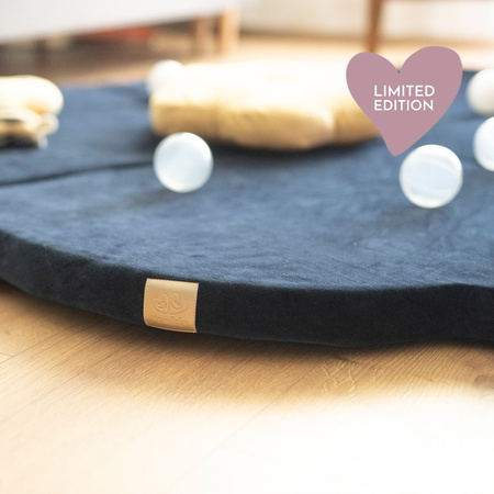 MeowBaby® Mata do Zabawy 160x160cm dla Dziecka Chmurka Składana, Granatowa - edycja limitowana