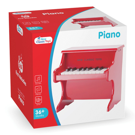 New Classic Toys Pianino czerwone – 18 klawiszy